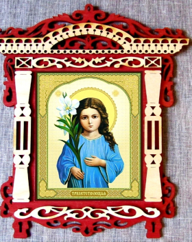 Иконы сувенирные в резном киоте