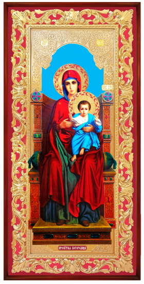 Иконы золотисто-красный фон