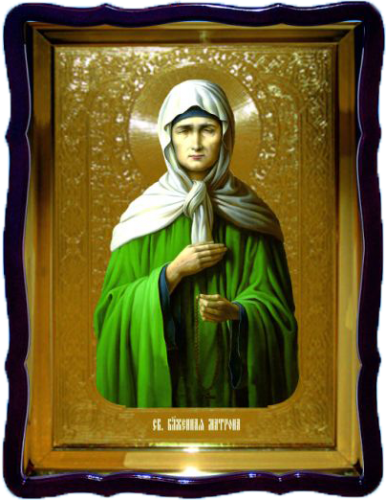 Блаженая Матрона в фигурном киоте поясная