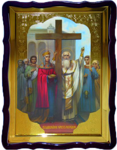 Воздвежение Креста Господня фигурный киот