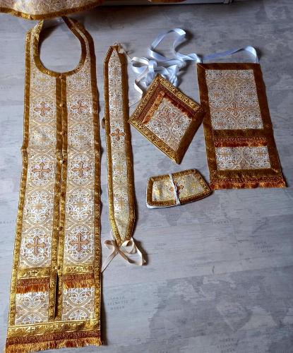 Облачение белое парча