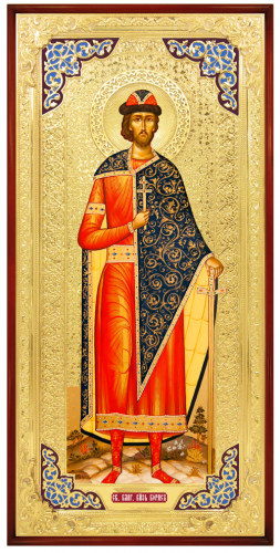 Борис ростовой лик с голубыми углами.