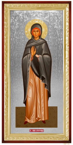 Анна Пророчица преподобная фон серебристый