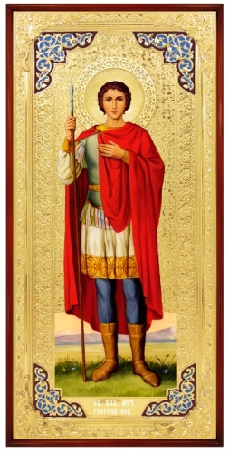 Георгий Победоносец Ростовой в голубом окладе