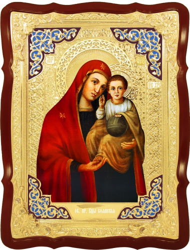 Боянская ПБ фигурный киот голубой оклад