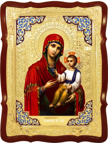 Волынская ПБ фигурный киот голубой оклад